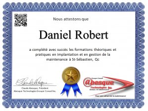 Daniel Robert, superviseur de maintenance chez Polycor inc. à St-Sébastien, 2009